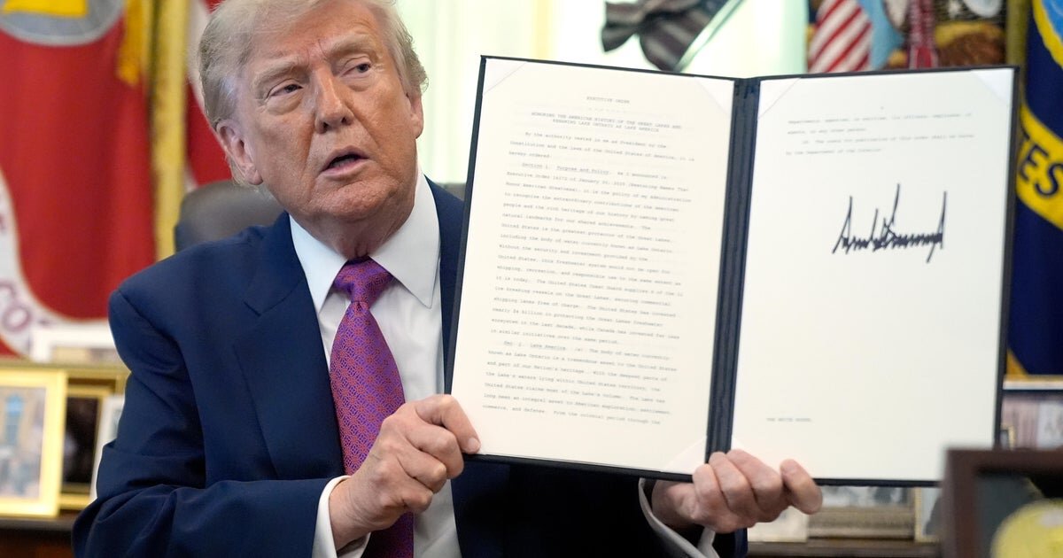 Trump signs executive order to rename Lake Ontario "Lake America