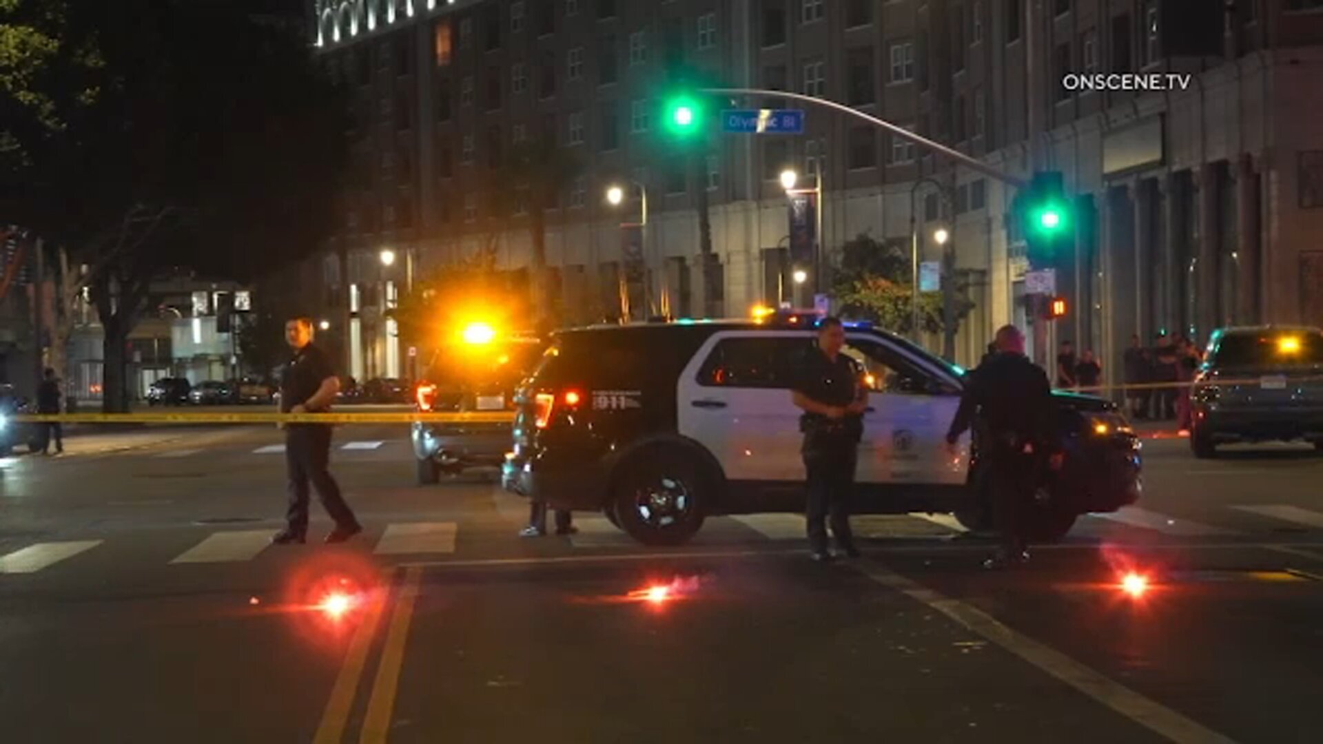 Gunman fires into crowd in overnight shooting in downtown LA; 2 wounded, 1 critically, police say