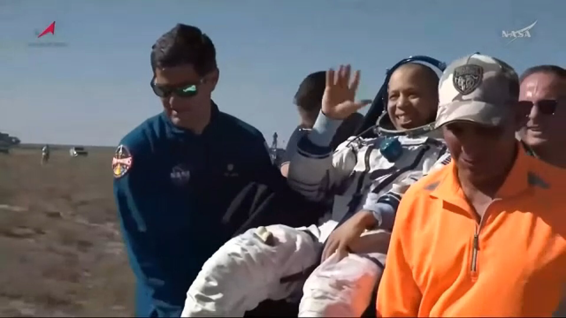 NASA astronaut returns to Earth with 2 cosmonauts after 8-month stay on ISS