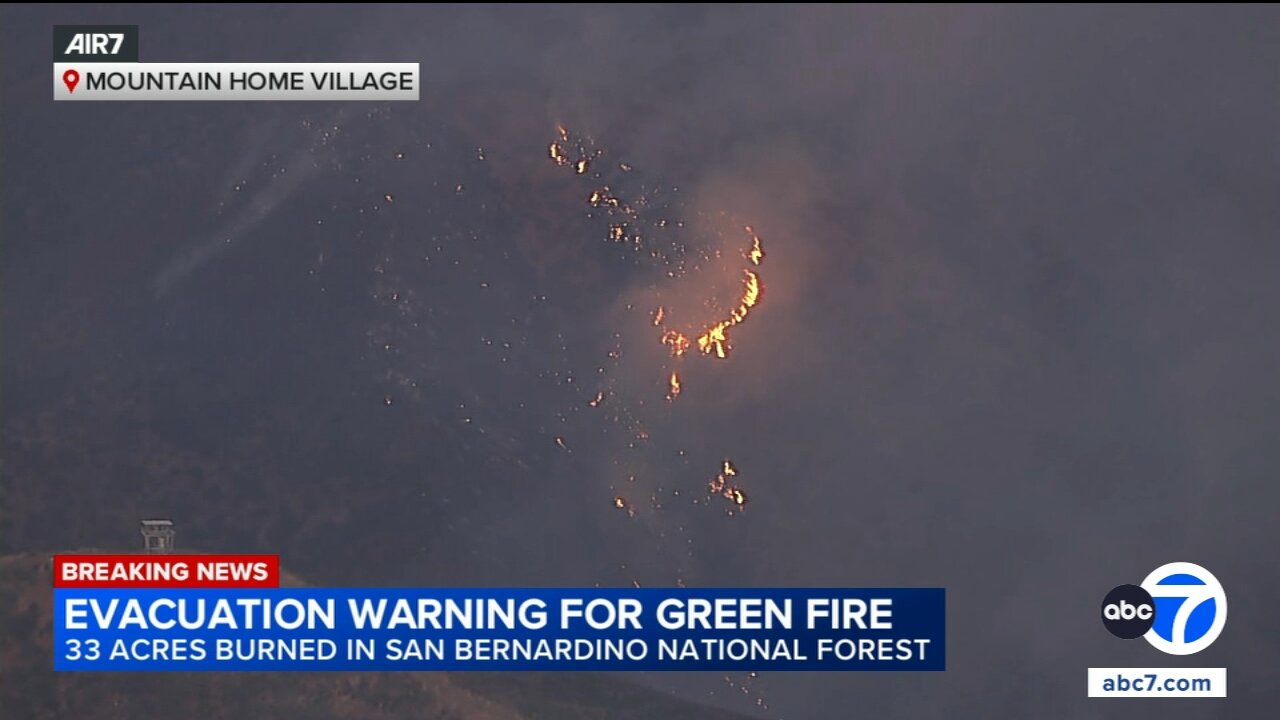 Brush fire in San Bernardino National Forest prompts evacuation warning