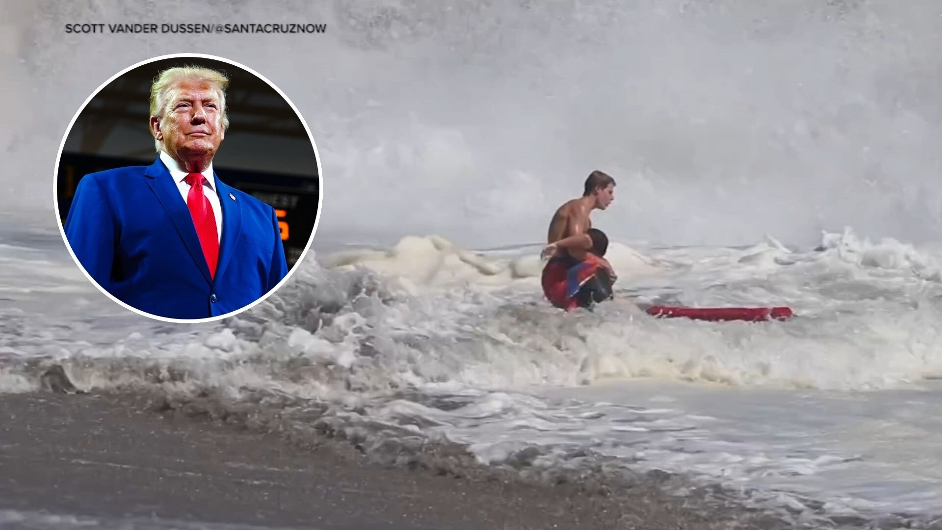 Trump invites teen lifeguard to White House after rescuing boy from massive Santa Cruz waves