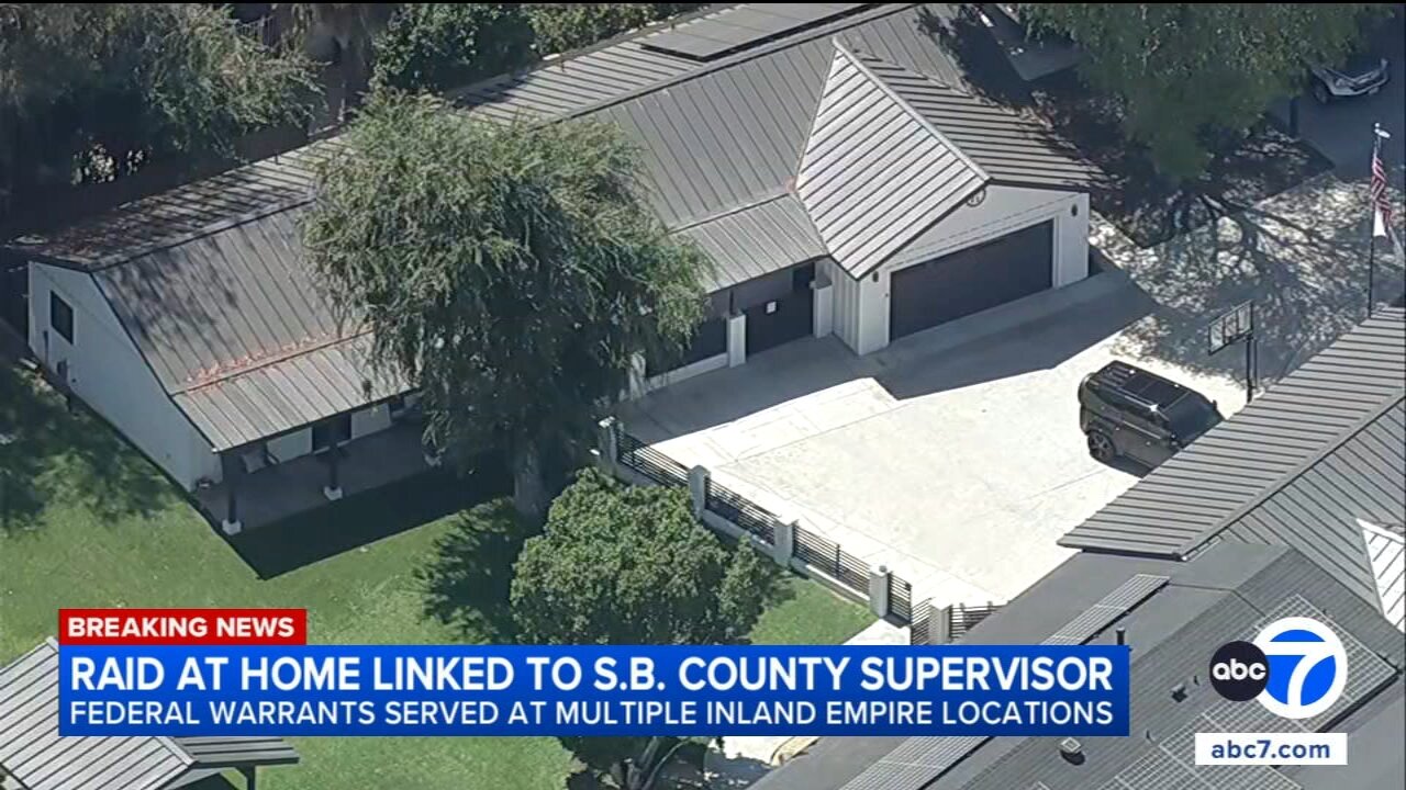 FBI serves warrants at San Bernardino County supervisor's home in Chino