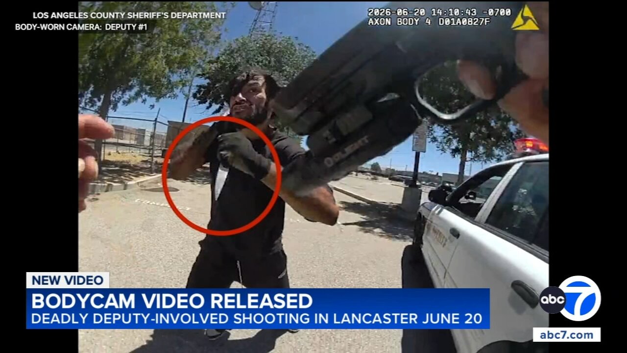 Bodycam video shows fatal shooting of suspect who stabbed deputy in Lancaster, LASD says