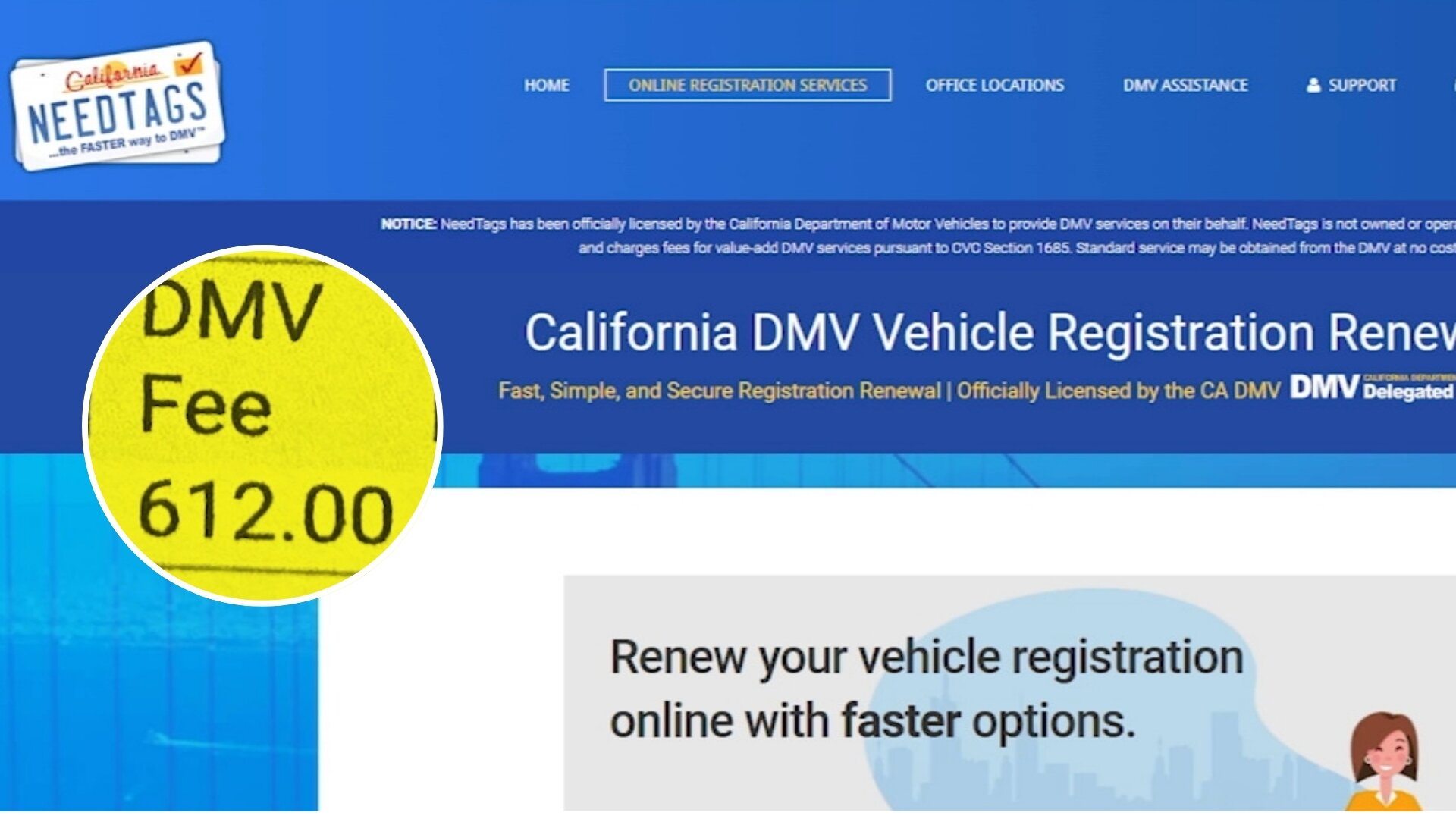 Drivers angry DMV 'lookalikes' charge extra fees to register cars, and DMV gets a cut