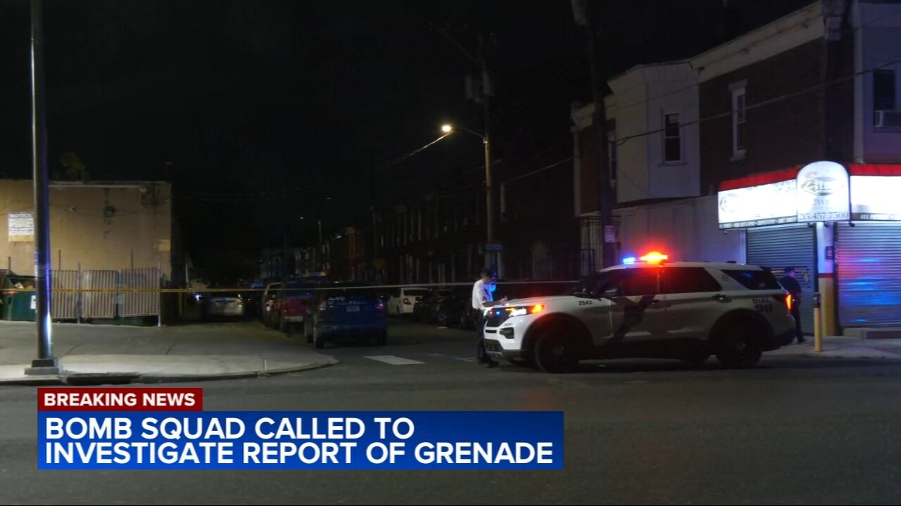 Bomb squad called to investigate reported grenade found in Philadelphia