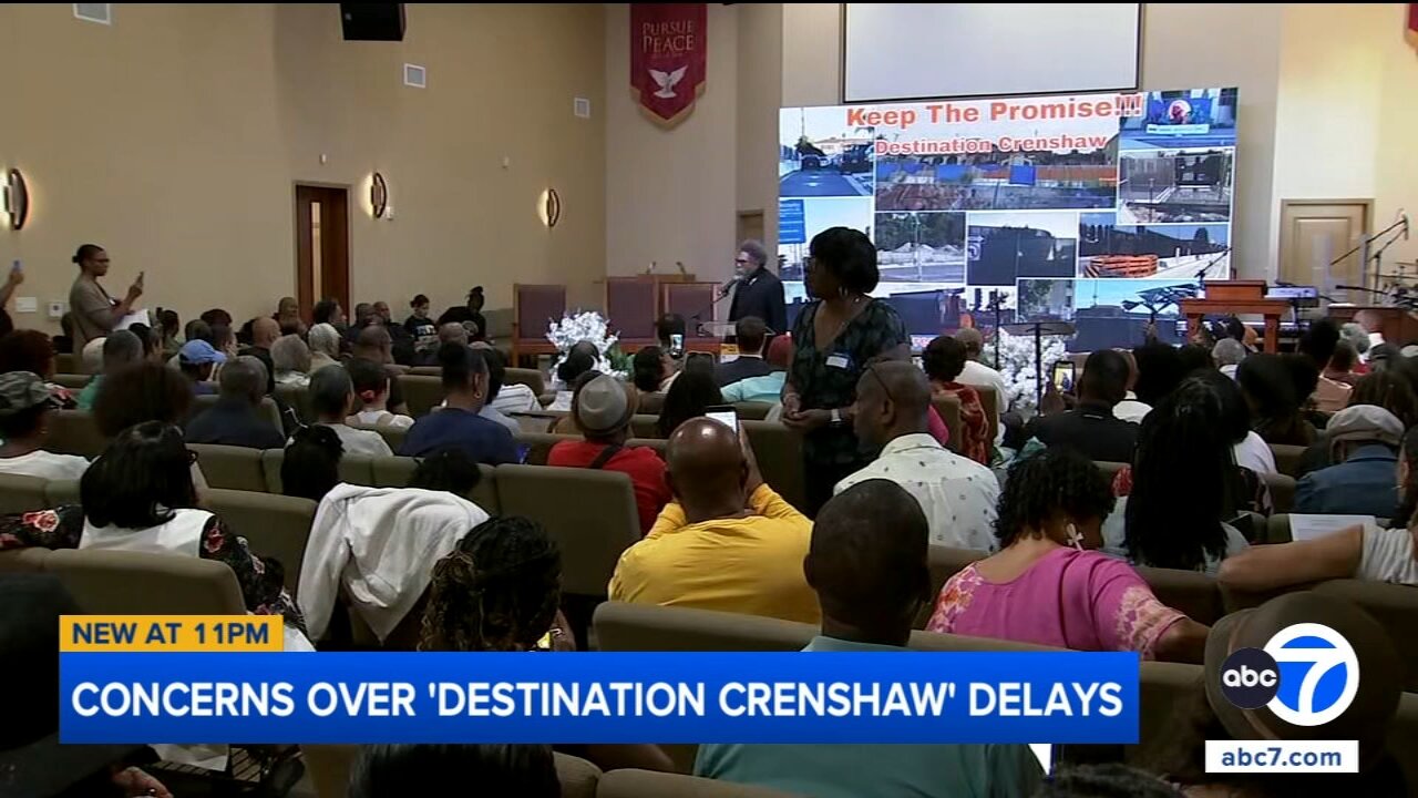 South LA residents demand answers over Destination Crenshaw project delays