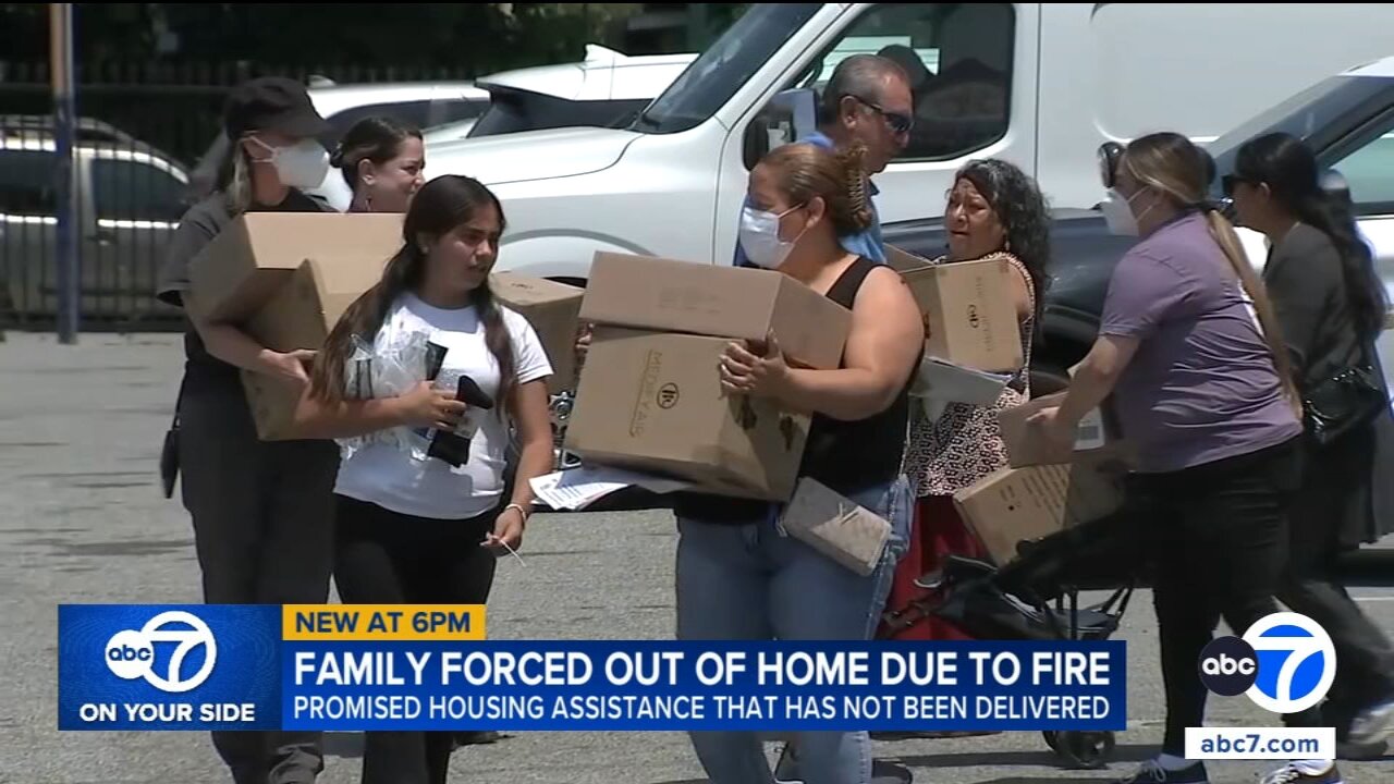 East LA family camps near beach to escape stench from Lineage warehouse destroyed in fire