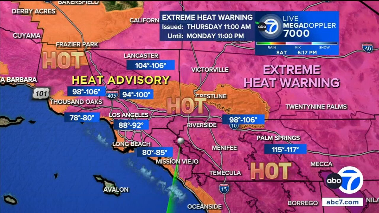 Extreme heat warning, advisories remain in SoCal amid scorching temps