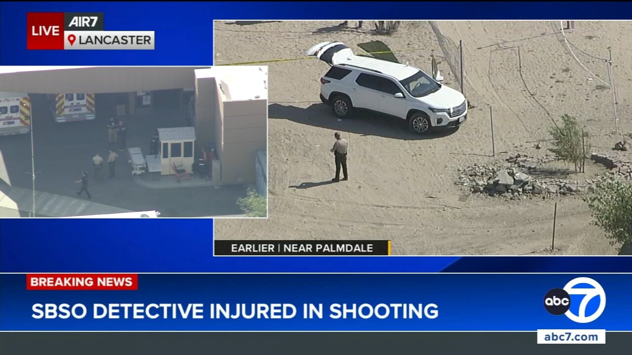 San Bernardino County sheriff's detective shot while conducting investigation near Palmdale