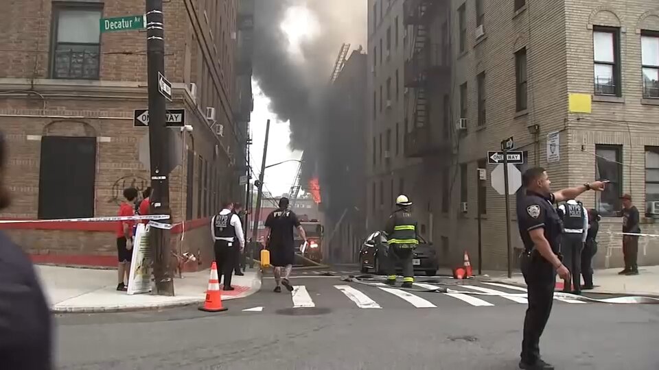 Dozens displaced after deadly explosion and 5-alarm fire rips through Bronx apartment building