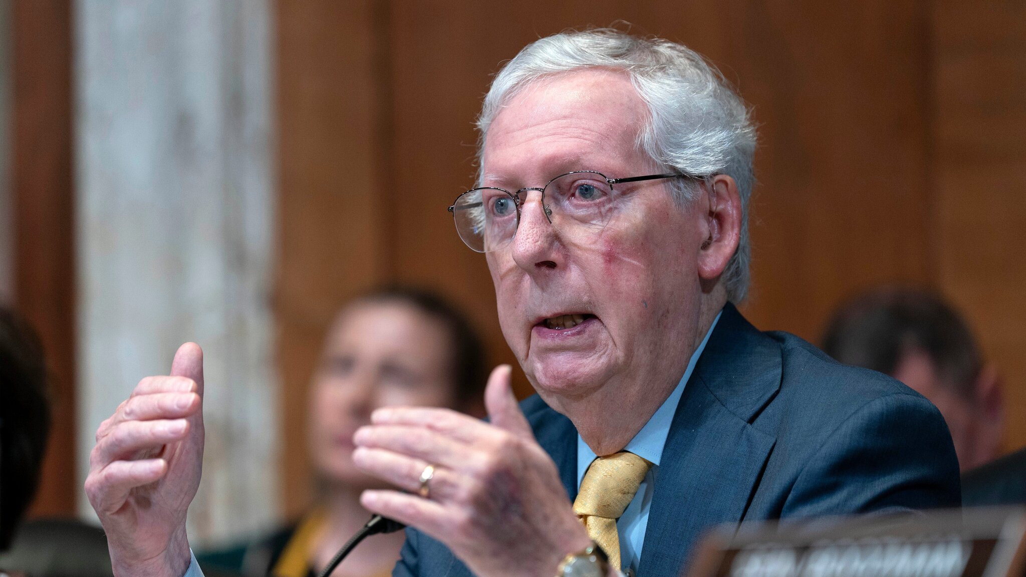 Republican Sen. Mitch McConnell discharged from rehab facility