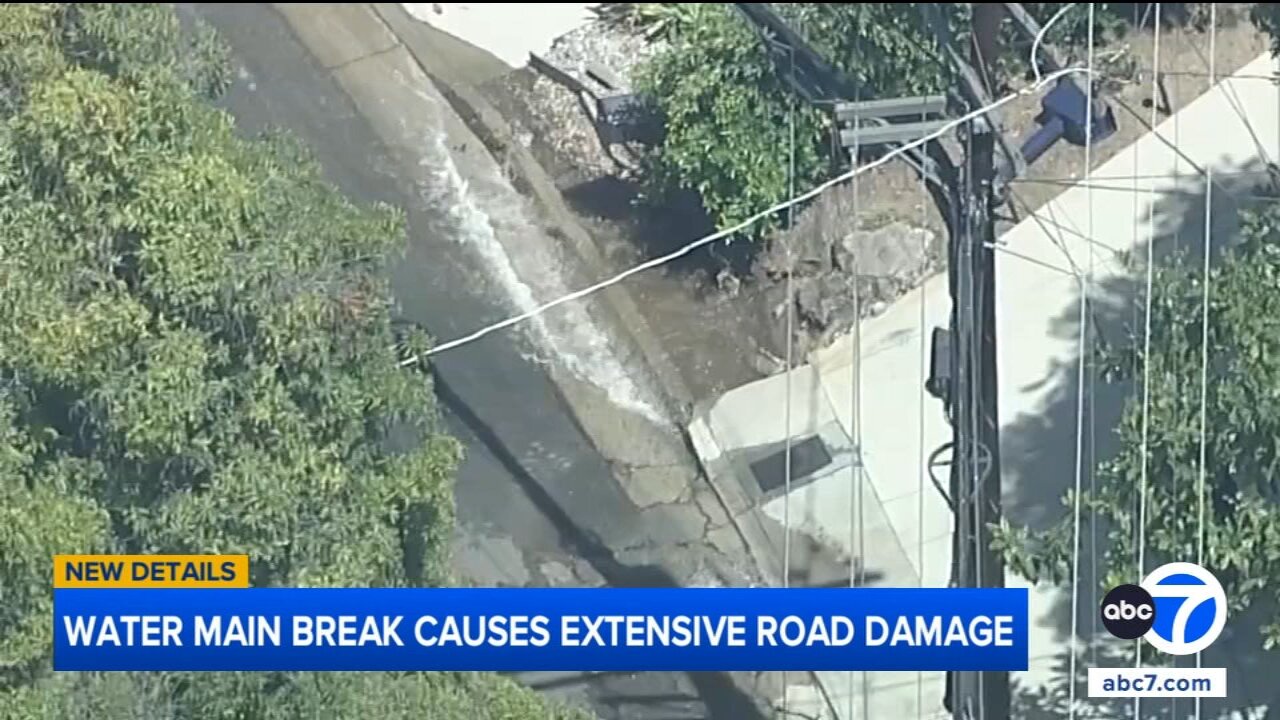 Water main break shuts down Hollywood Hills road; dozens of residents impacted