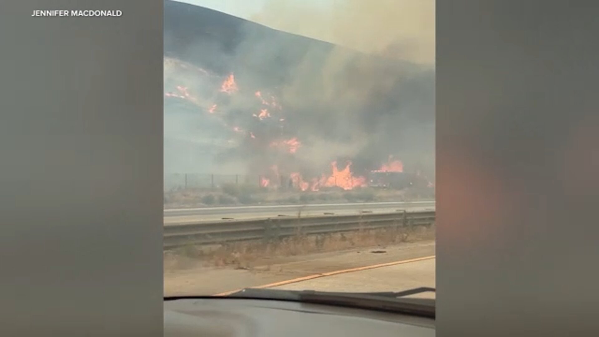 5 Freeway reopens, evacuation orders and warnings remain in place as brush fire burns in Gorman