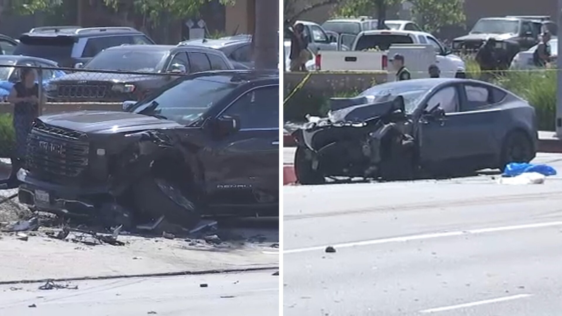 2 killed, 2 hurt in violent multi-car crash in Inglewood intersection