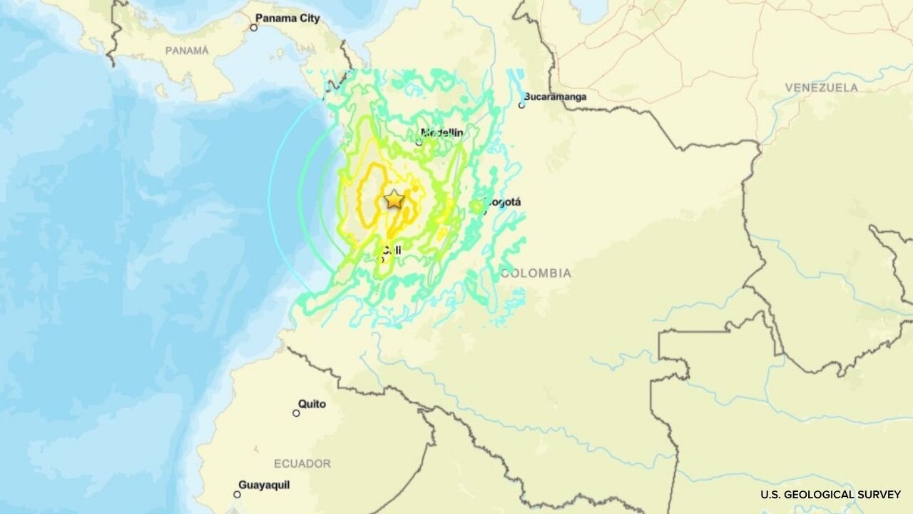 Powerful earthquake shakes Colombia and Ecuador prompting people to evacuate homes and buildings