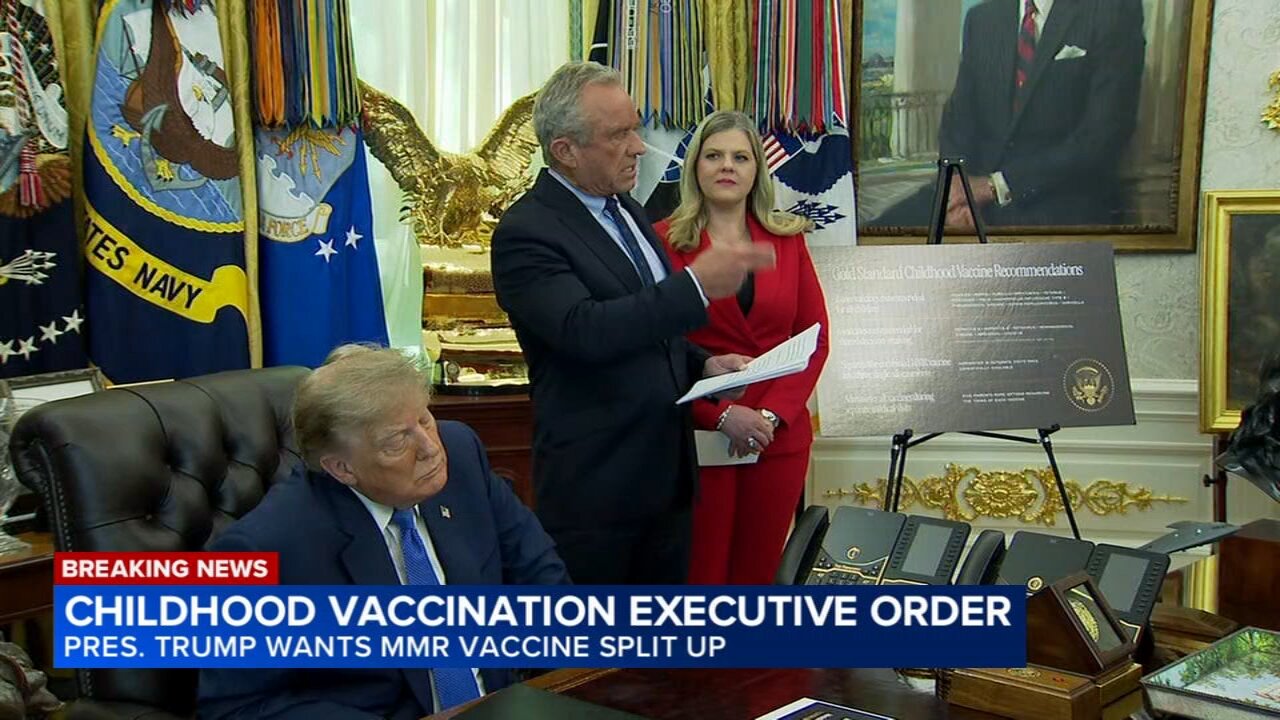 President Donald Trump signs executive order to change childhood vaccine schedule