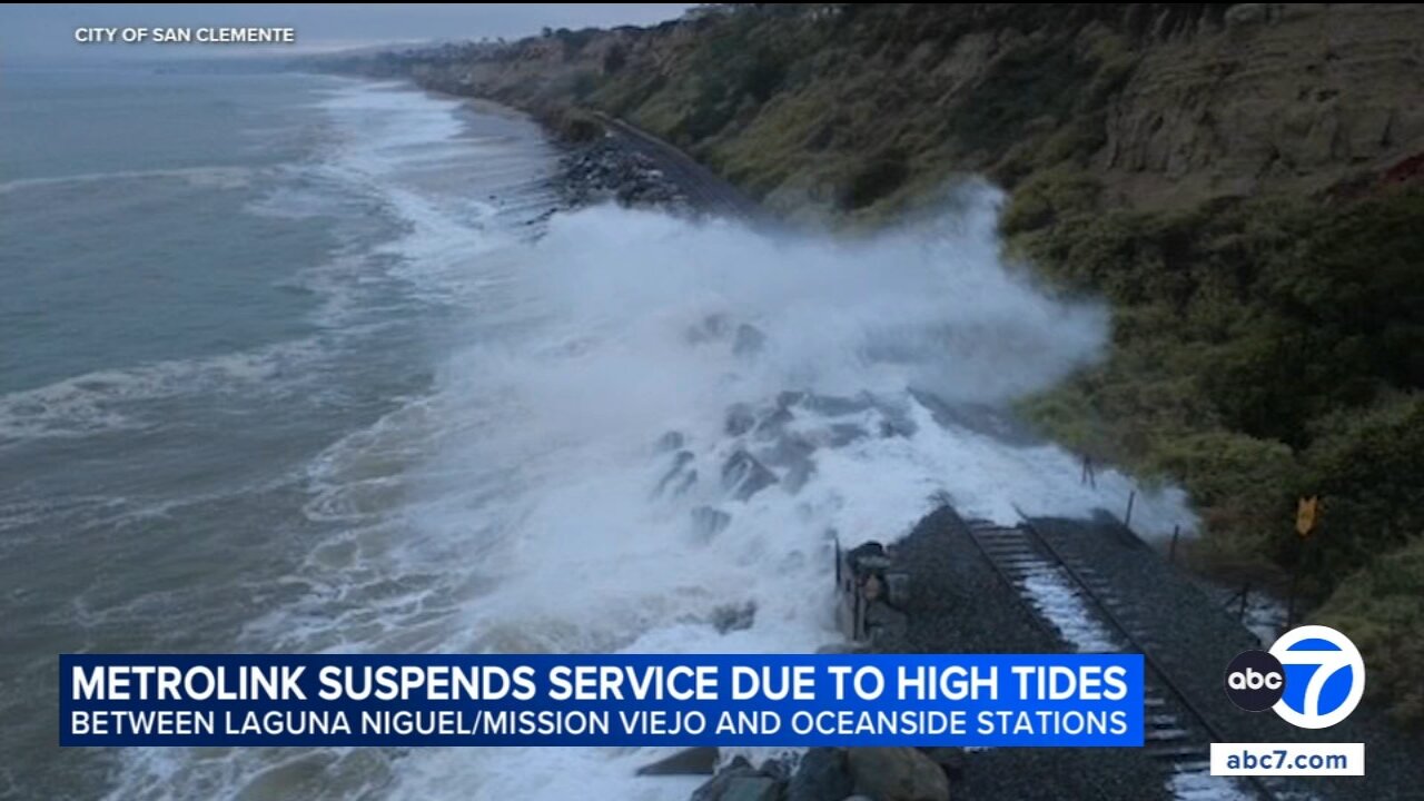 Metrolink suspends service between Laguna Niguel, Oceanside due to forecasted high tides