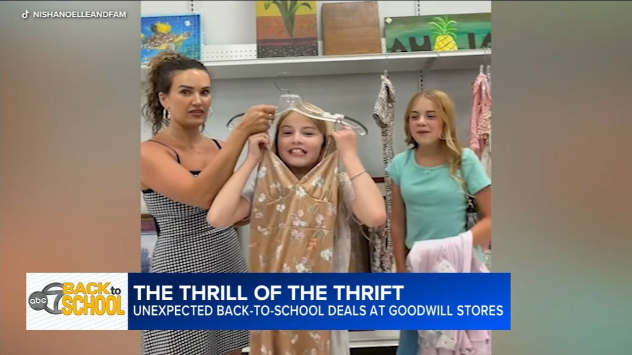 Back-to-school shoppers finding buried treasures at local thrift stores