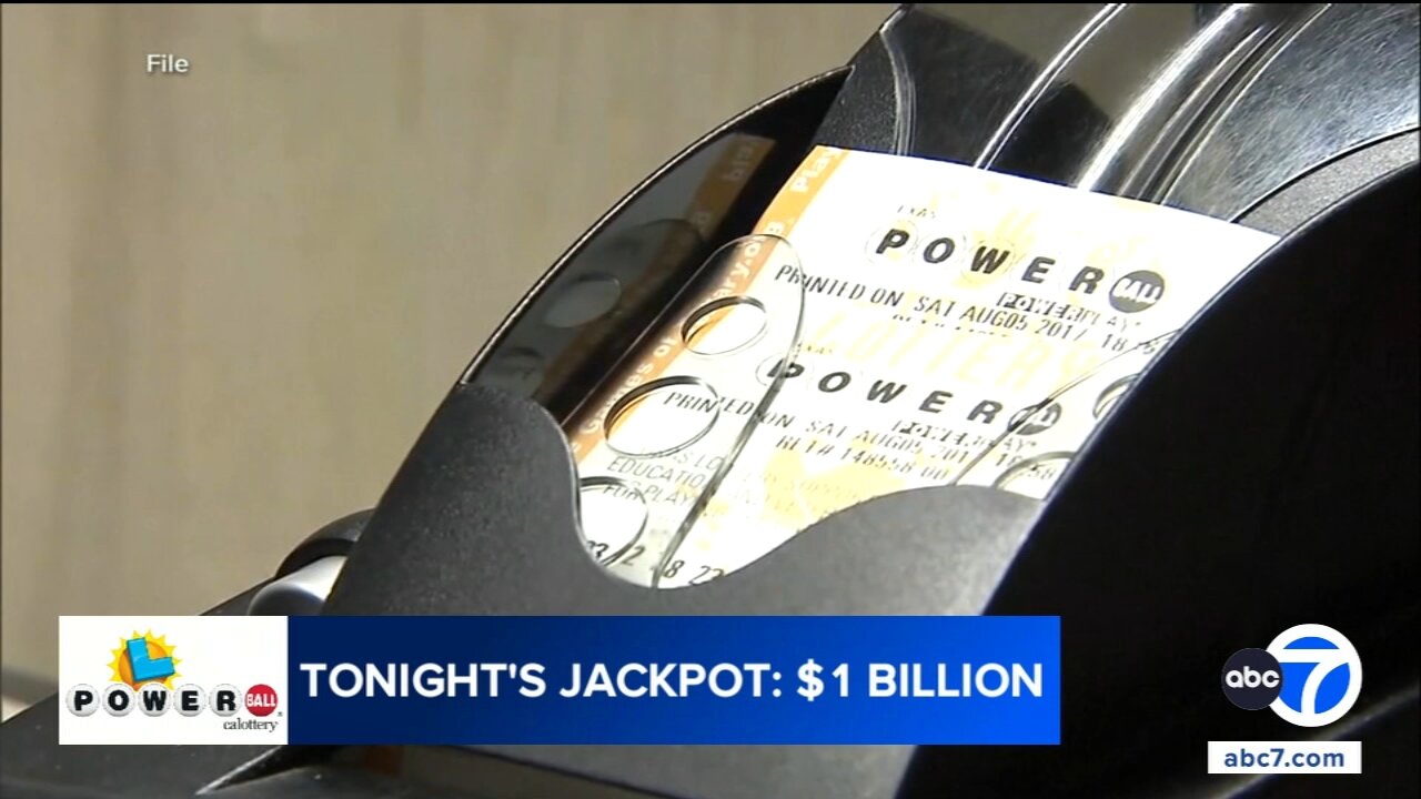 Powerball jackpot climbs to $1 billion for Wednesday's drawing