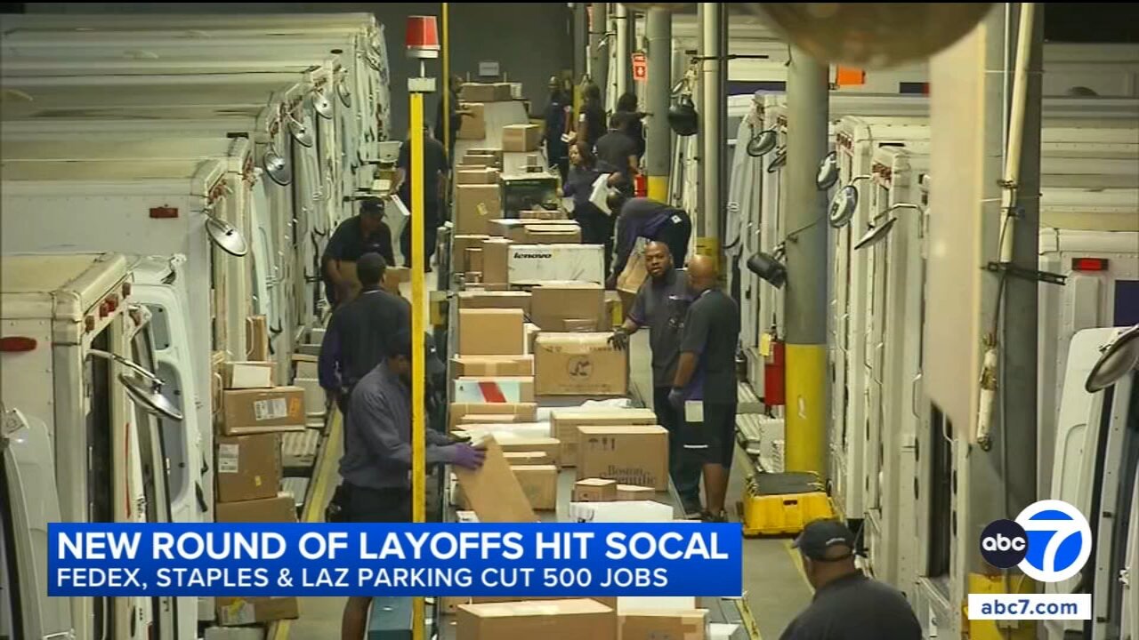 FedEx, Staples, LAZ Parking cut 500 jobs as new round of layoffs hit SoCal