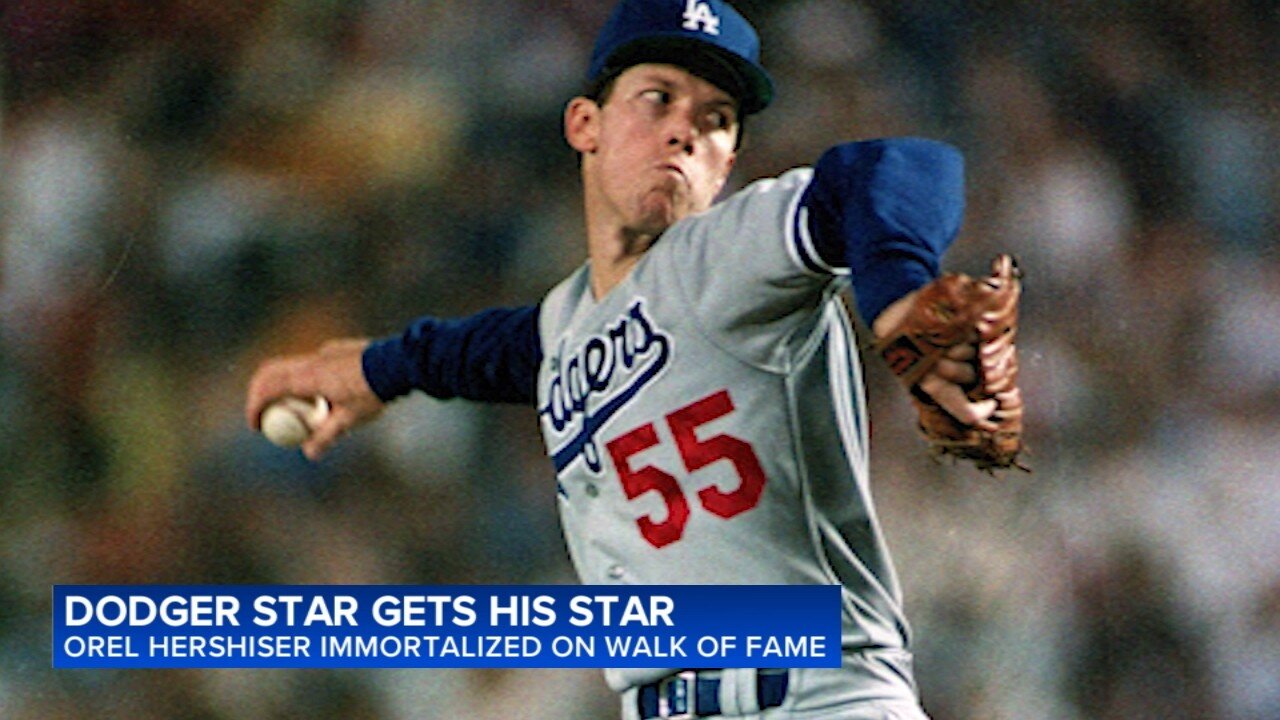 Dodger legend Orel Hershiser receives star on Hollywood Walk of Fame