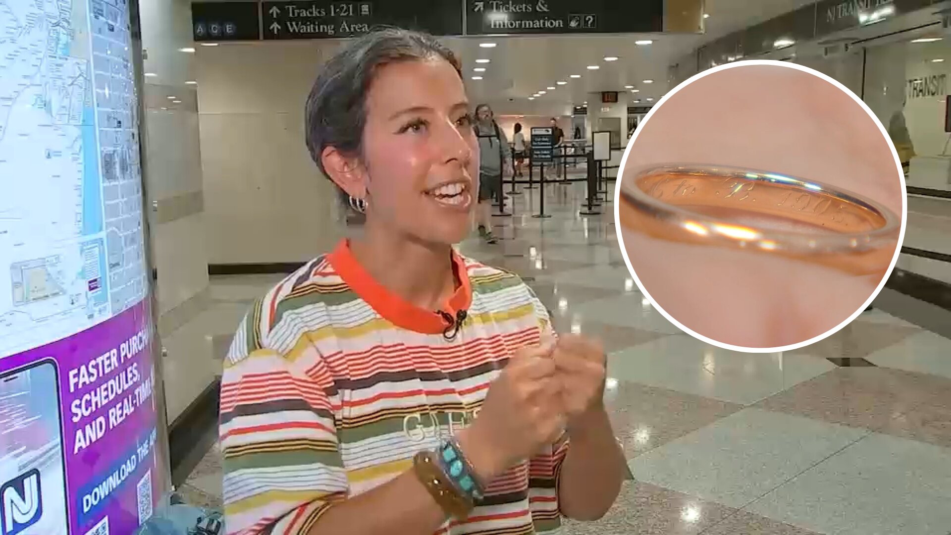 Flushed antique wedding band returned to owner after NJ Transit ride