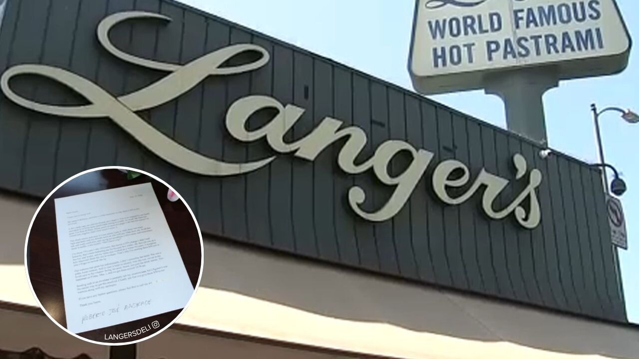 Langer's Deli receives surprise $50 in mail from Texas visitor who feared he forgot to tip