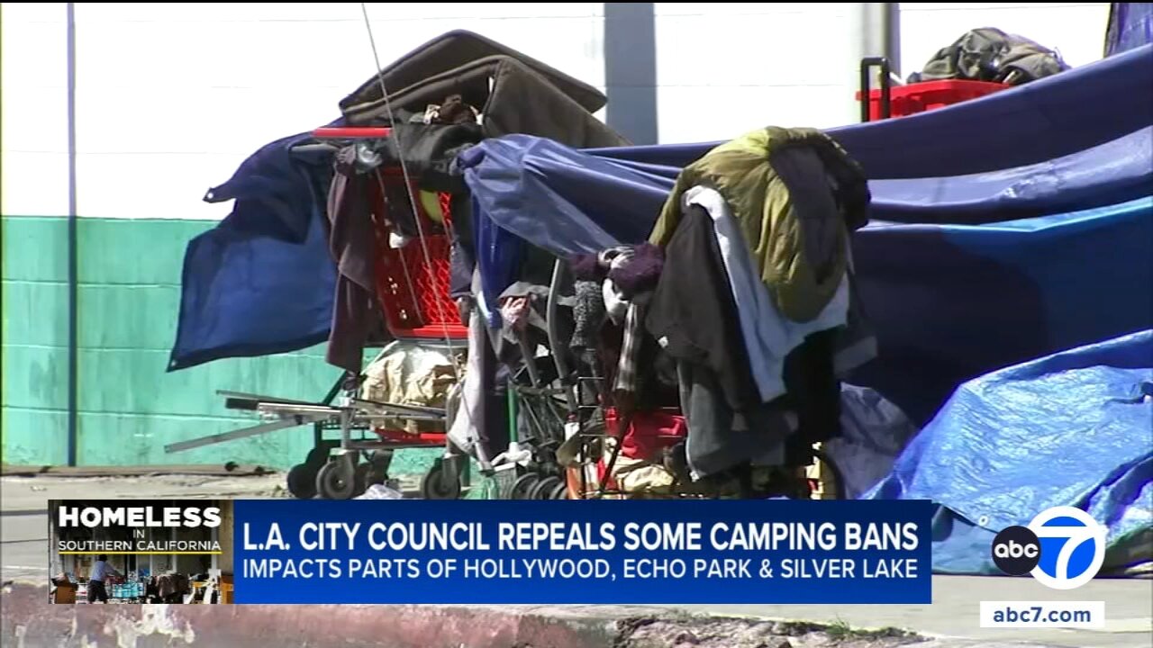 Los Angeles City Council rescinds homeless encampment bans in Hollywood, Echo Park, Silver Lake