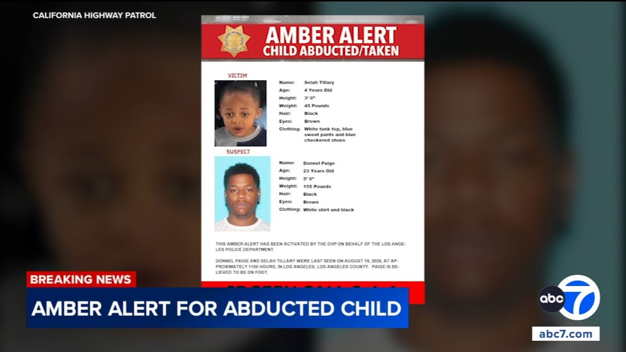 Amber Alert issued for 4-year-old boy last seen in South Los Angeles