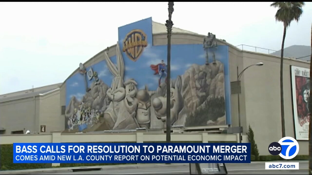 Mayor Karen Bass, labor unions push for resolution on proposed Paramount-Warner Bros. merger