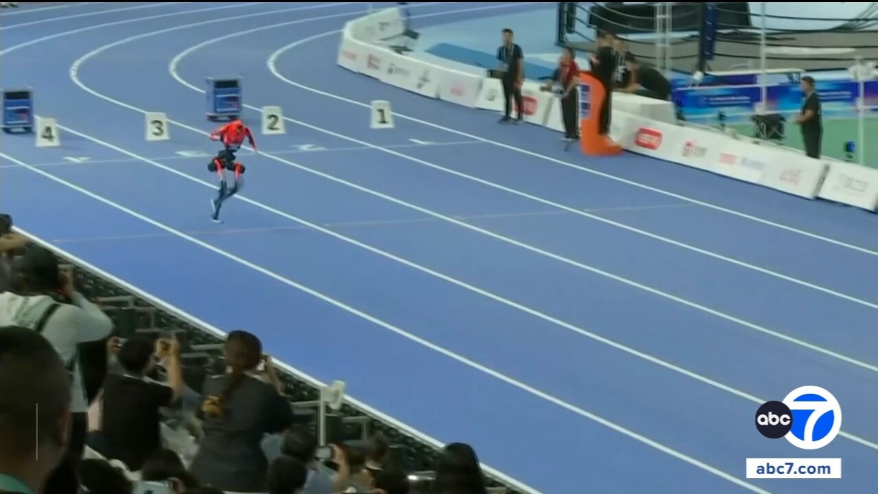 Chinese humanoid robots smash human records in 100m sprint and high jump at Beijing robot games