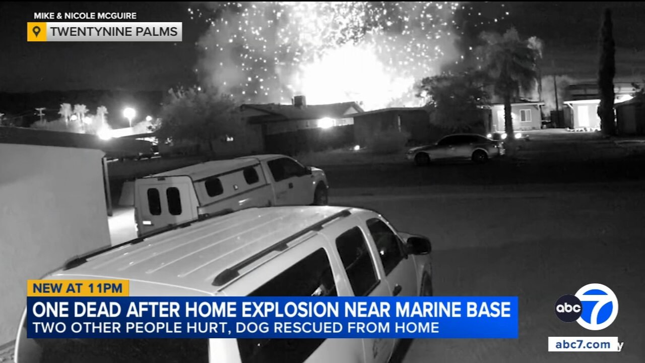 House explosion near Marine Corps base in Twentynine Palms kills 1, injures 2