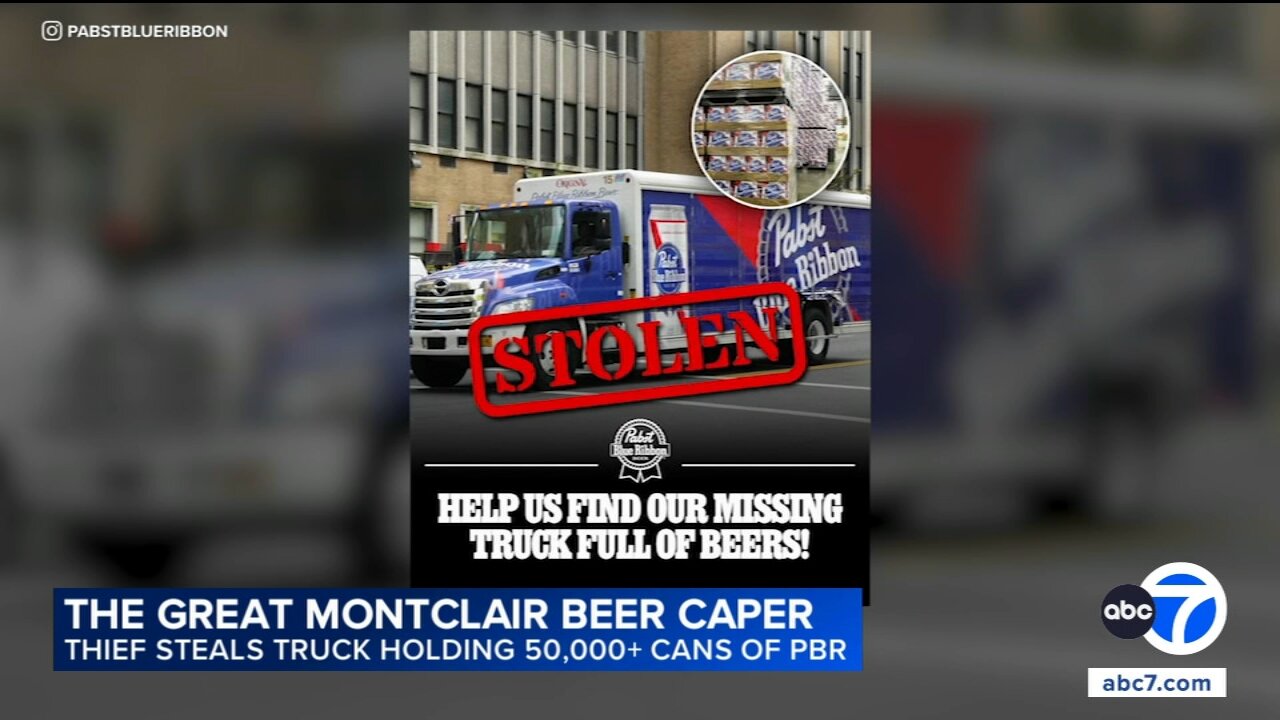 Truck carrying roughly 40K pounds of Pabst Blue Ribbon stolen in what may be the biggest beer heist ever