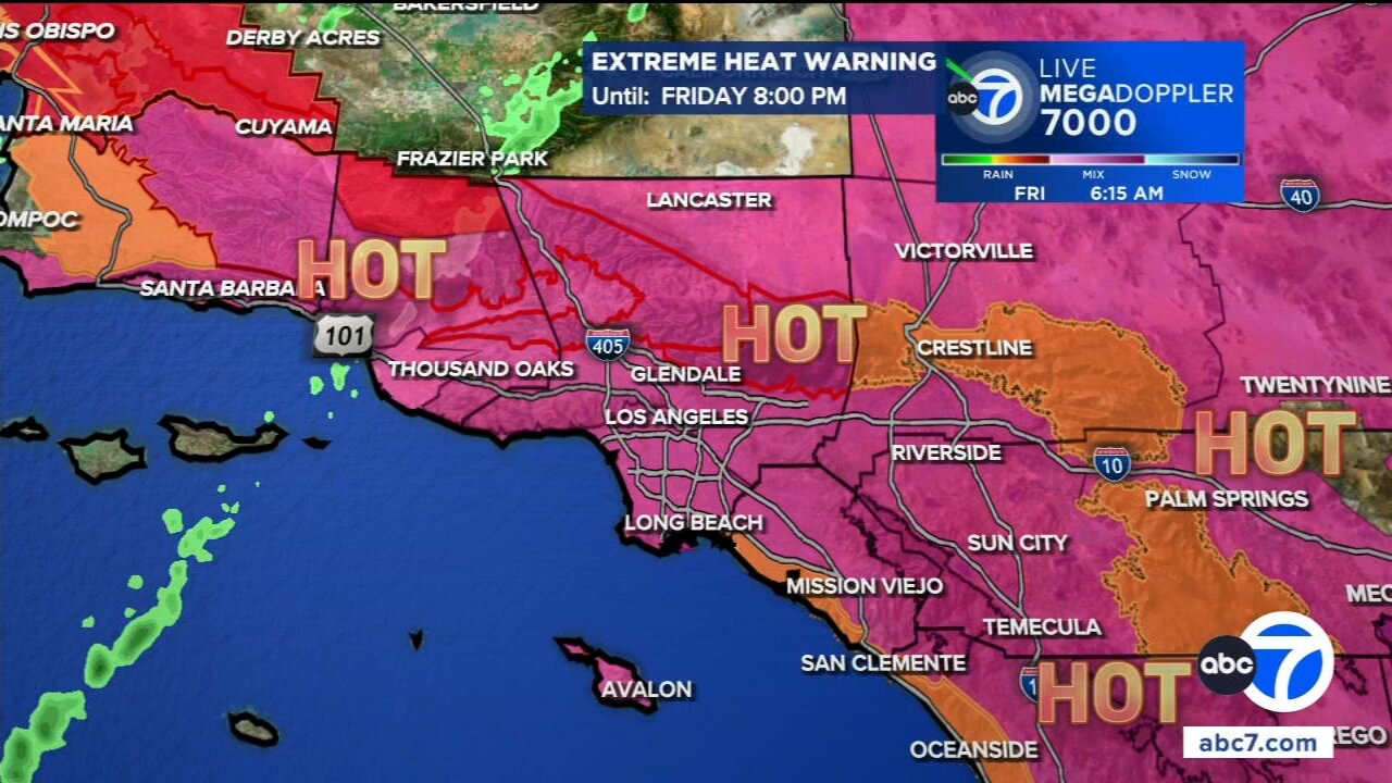 Humidity, shower chances linger Friday as extreme heat continues in SoCal