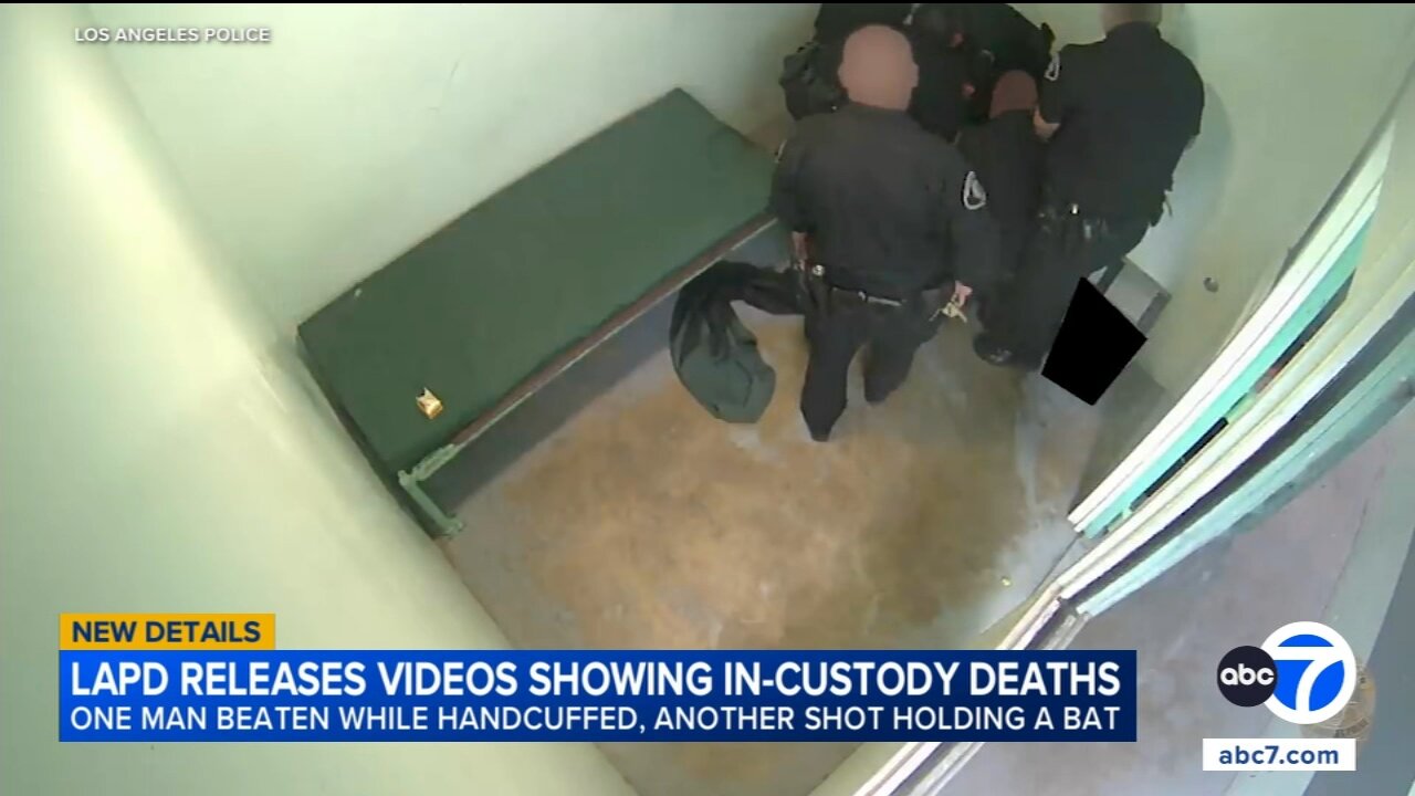 LAPD releases videos after 2 in-custody deaths, including handcuffed inmate beaten by officers