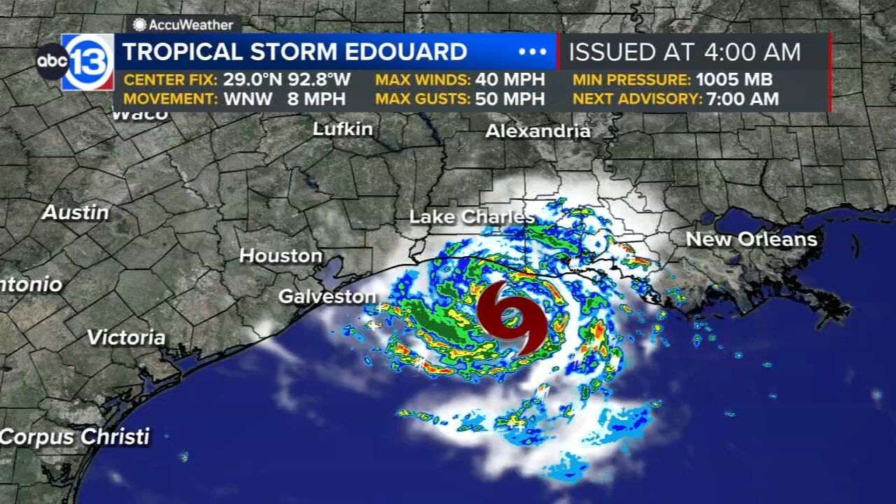 Tropical Storm Edouard could strengthen to hurricane before landfall: Officials