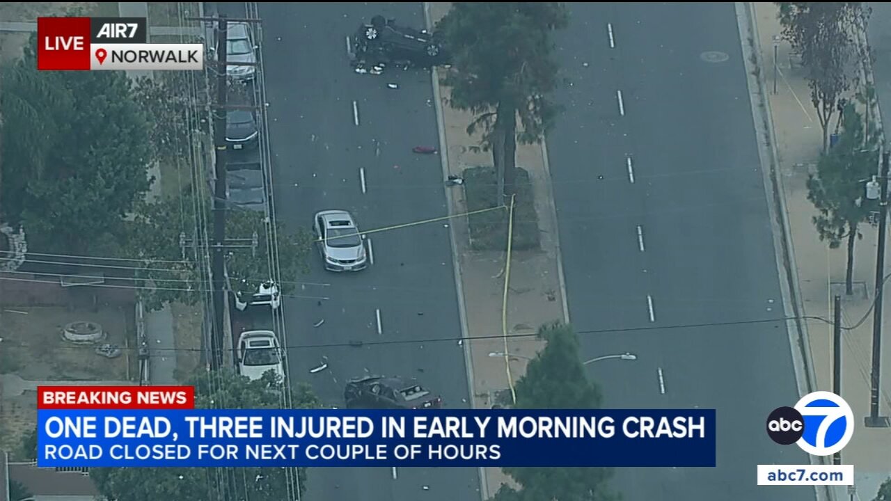 1 killed, 3 injured in street racing crash involving several cars in Norwalk