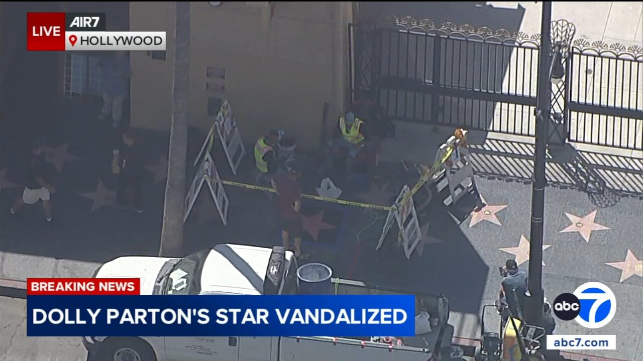 Dolly Parton's Walk of Fame star vandalized; repairs underway