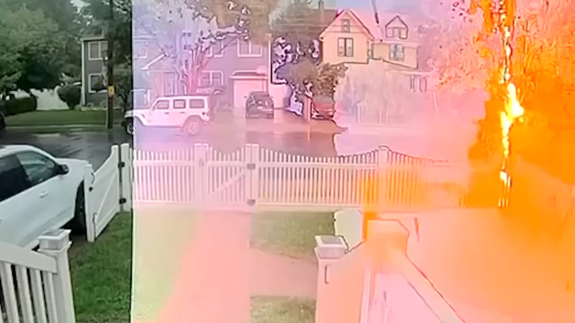 Doorbell camera captures dramatic moments when Staten Island man struck by lightning