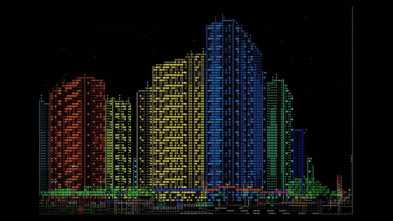 Lone game dev builds an explorable cyberpunk city almost entirely out of ASCII characters