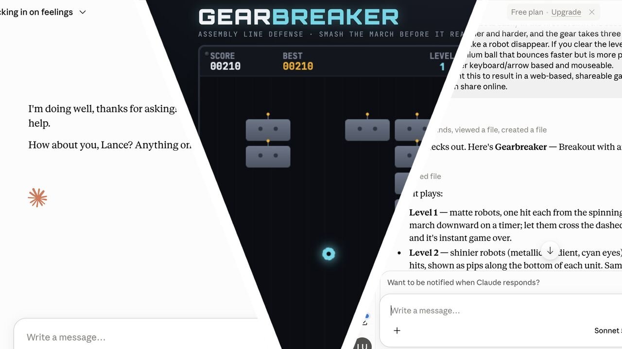 A year ago, it took Claude AI and me hours to build Asteroids; we just built a Breakout clone in five minutes