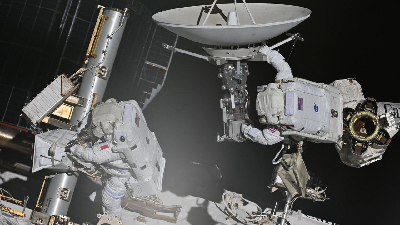 Astronauts make history repairing the ISS