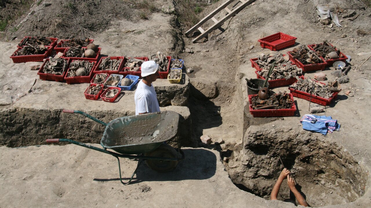 They basically used these dried-up wells just to throw people in': 43 skeletons found in Roman-era well may be evidence of deadly…
