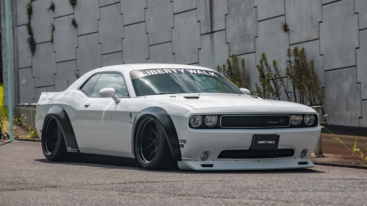 This Fighter-Jet Dodge Challenger By Liberty Walk Is Insane