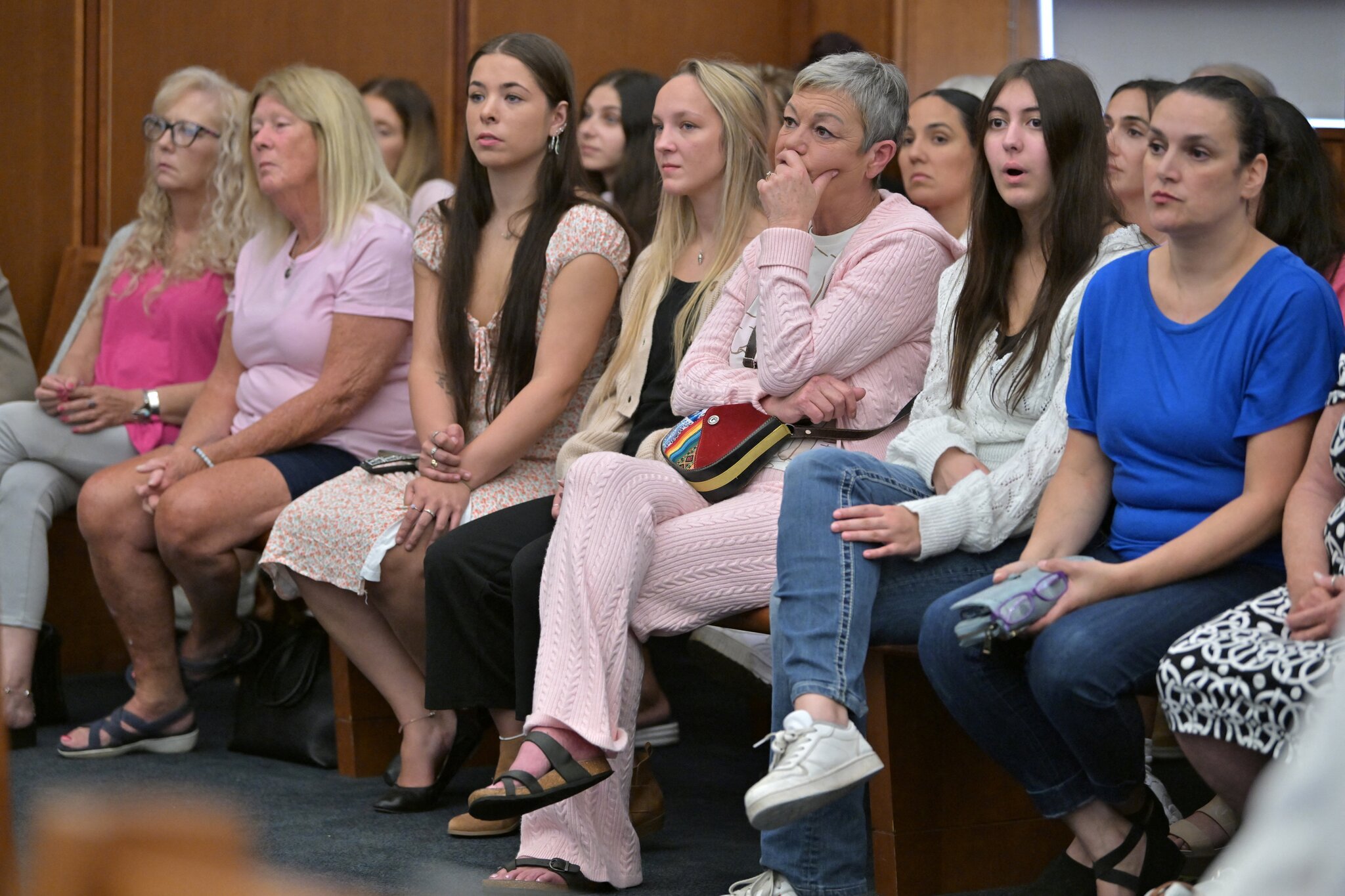 Women rally in support of Lindsay Clancy at her trial