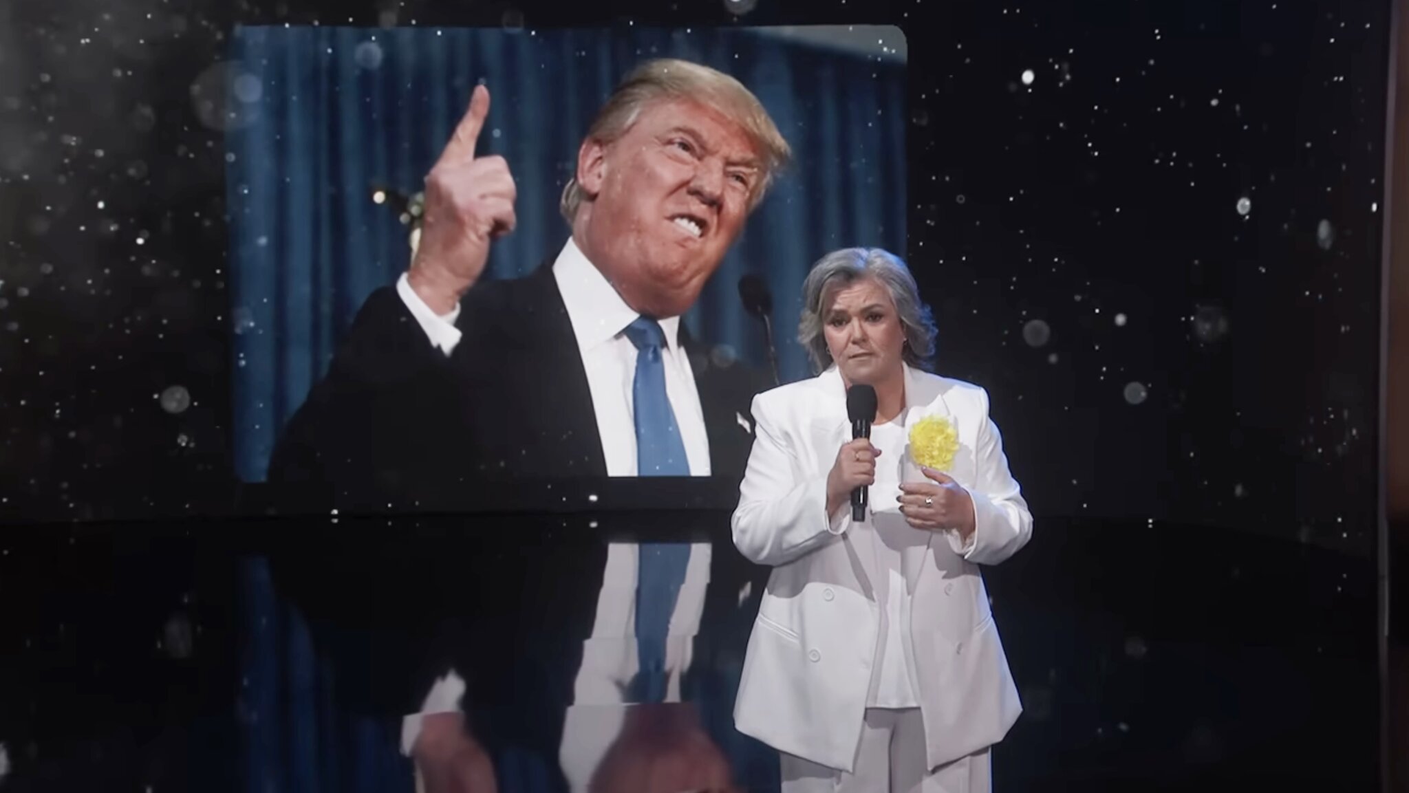 Rosie O’Donnell Ends ‘Jimmy Kimmel Live’ Guest Run With Trump-Roasting Song: “Use That Stable Genius Brain