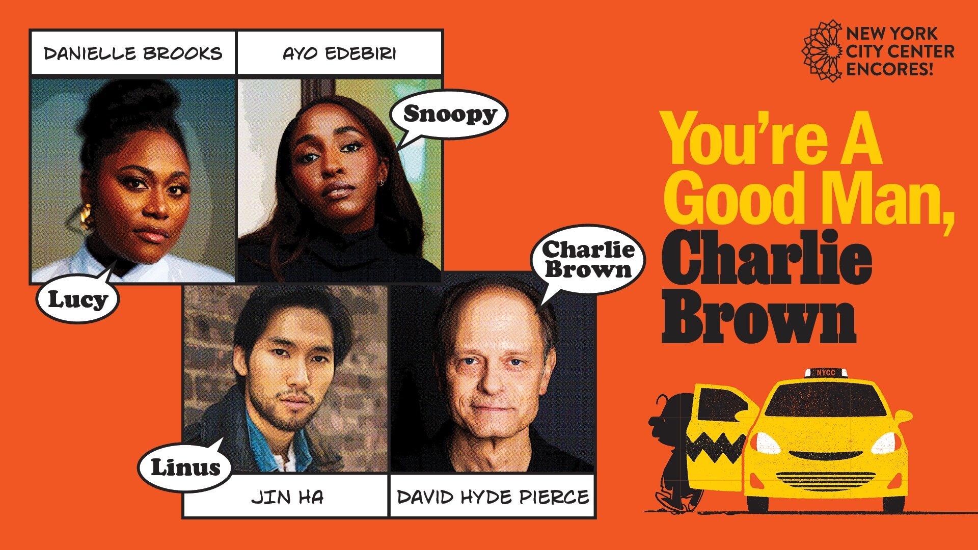 David Hyde Pierce, Ayo Edebiri, Danielle Brooks & Jin Ha Join Encores! Cast Of ‘You’re A Good Man, Charlie Brown