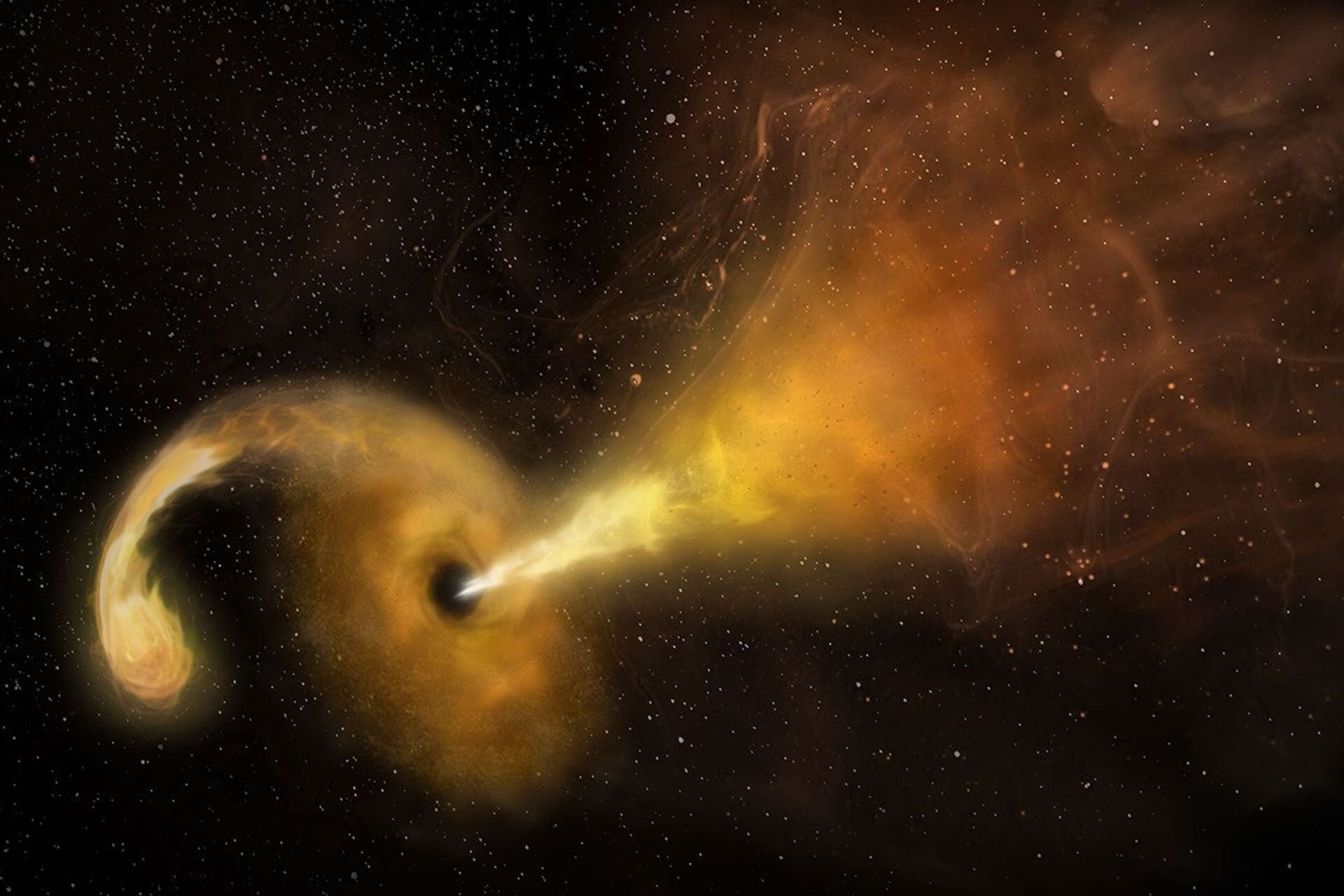 Astronomers Spotted a Wandering Black Hole at the Edge of Its Galaxy. Then It Found a Snack