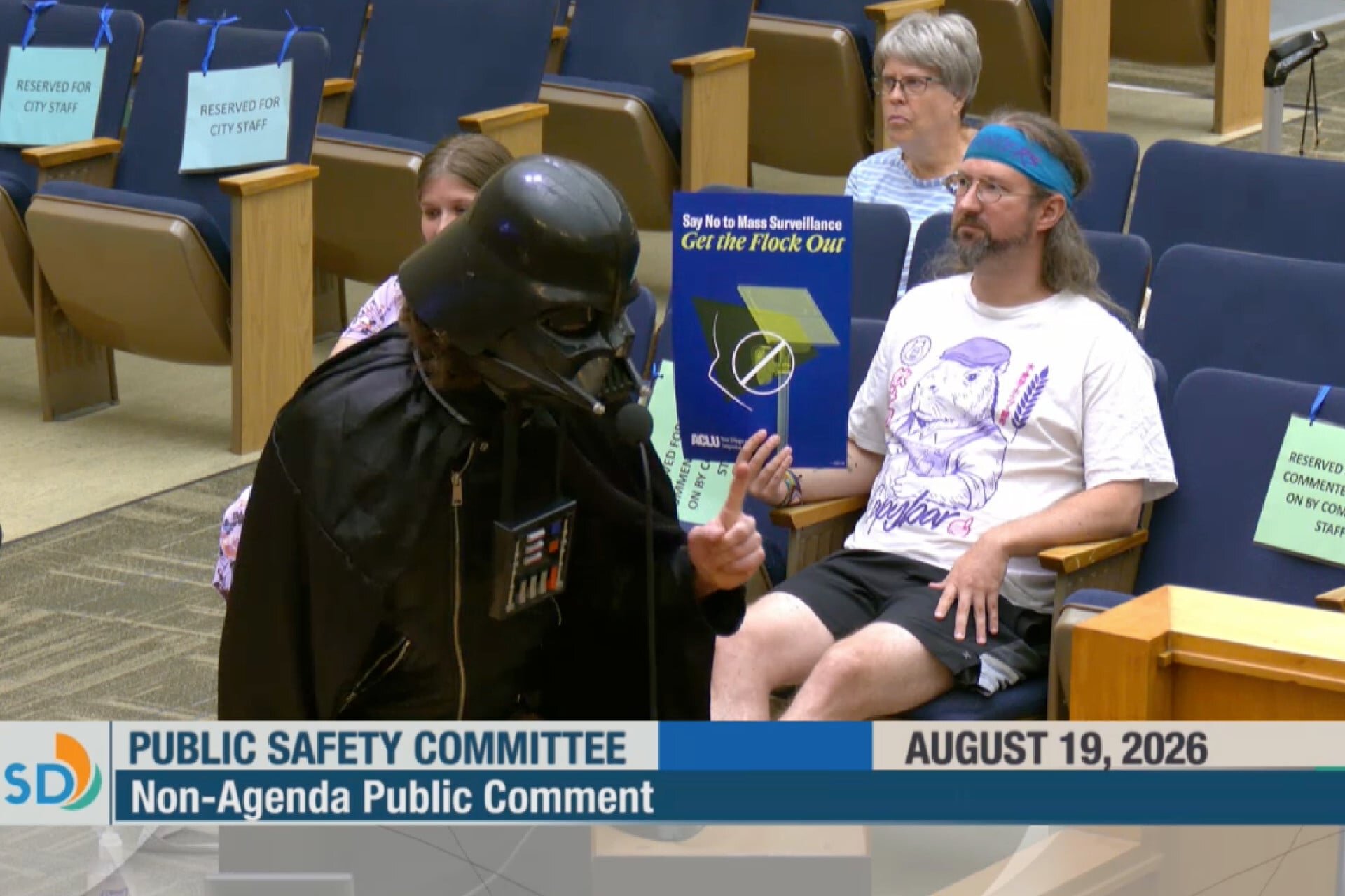 The Emperor Is a Fan of Flock’: Darth Vader Speaks at City Council Meeting