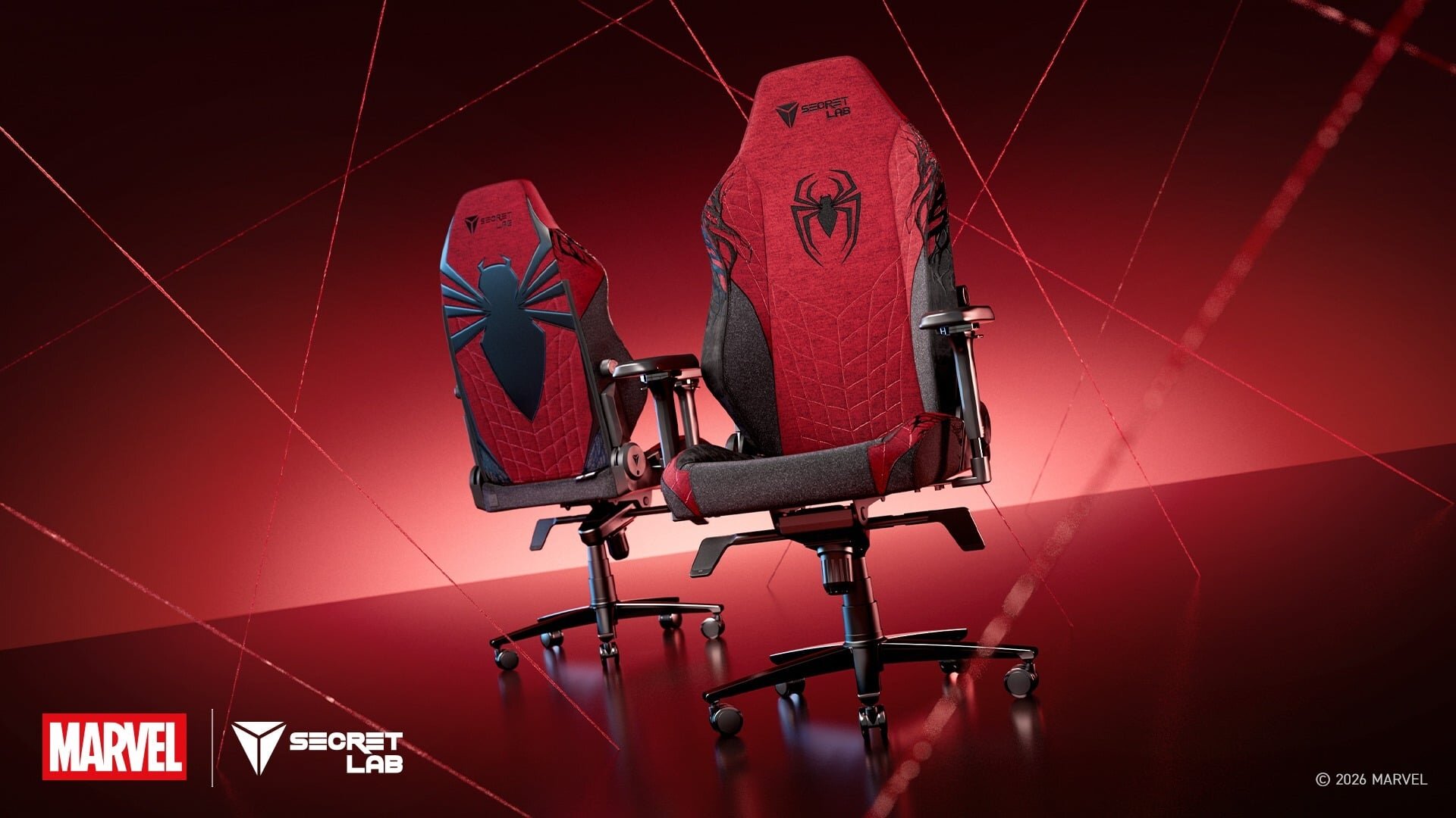 First look: Secretlab’s new Spider-Man and Venom gaming chairs are slinging onto shelves